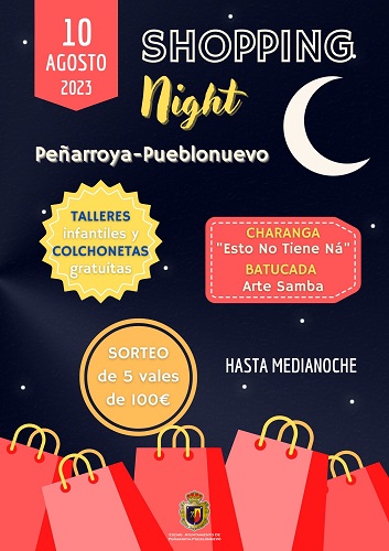 Noche de Compras y Diversión en la Shopping Night de Peñarroya-Pueblonuevo el 10 de agosto