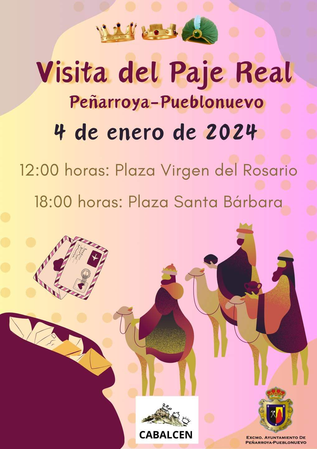 El Paje Real lleva la magia a Peñarroya Pueblonuevo: Visitas que no puedes perder el 4 de enero