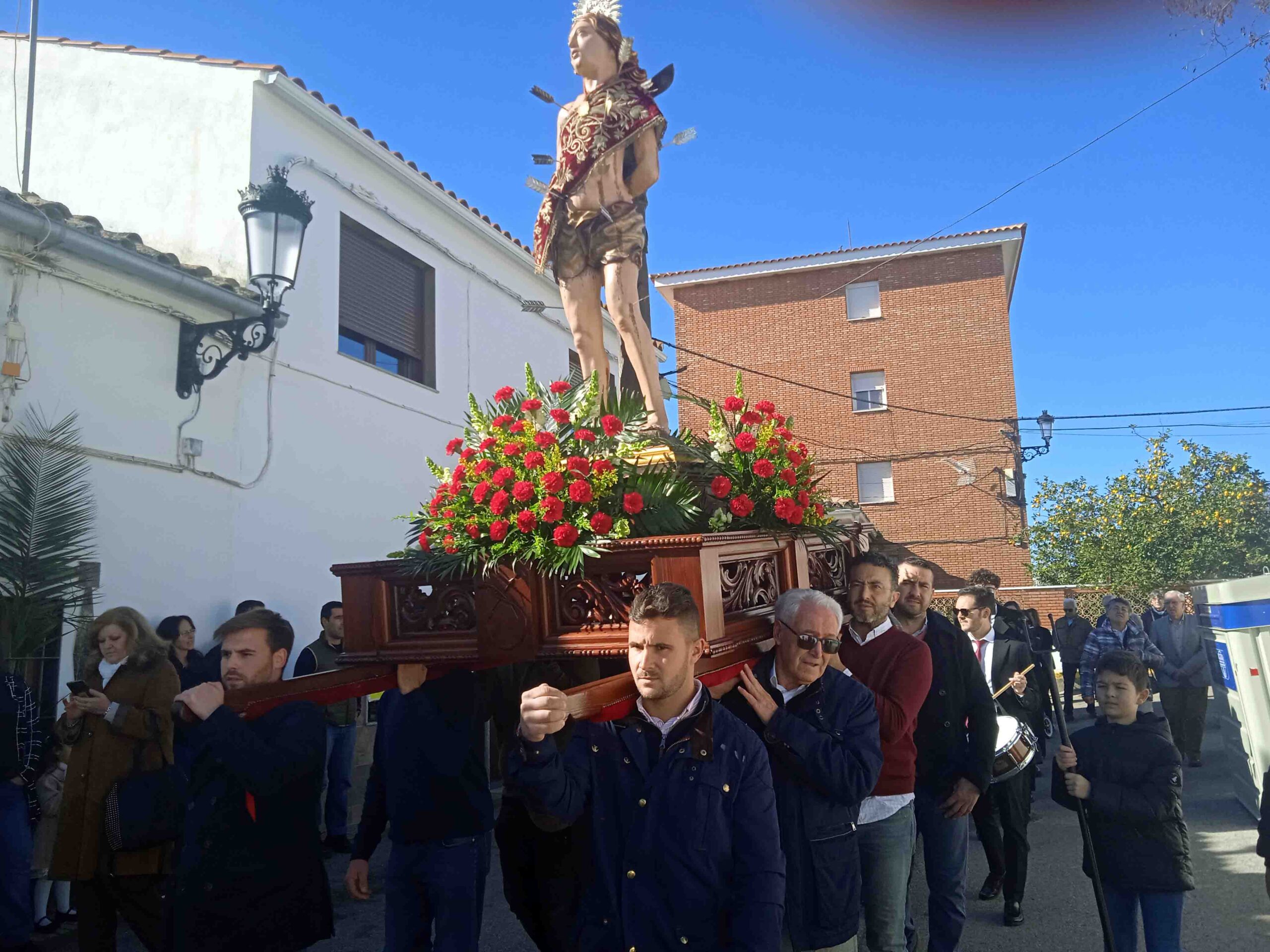 Fuente Obejuna rinde homenaje a San Sebastián con procesión, misa y concierto flamenco