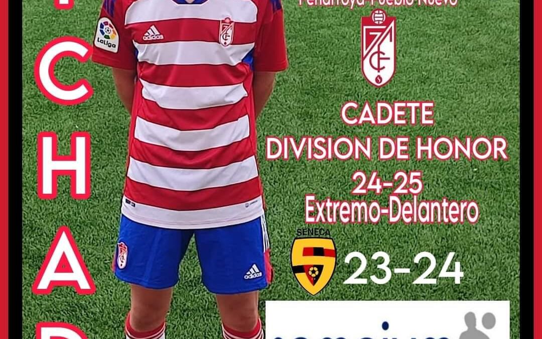 José María Sierra, jugador cadete de Peñarroya-Pueblonuevo, ficha por el Granada CF