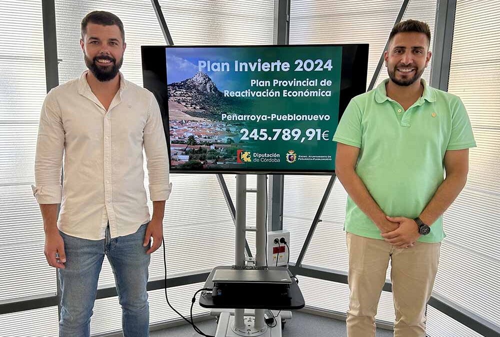 El Plan Diputación Invierte 2024 destina casi 246.000 euros a Peñarroya-Pueblonuevo para inversiones, actividades y servicios municipales