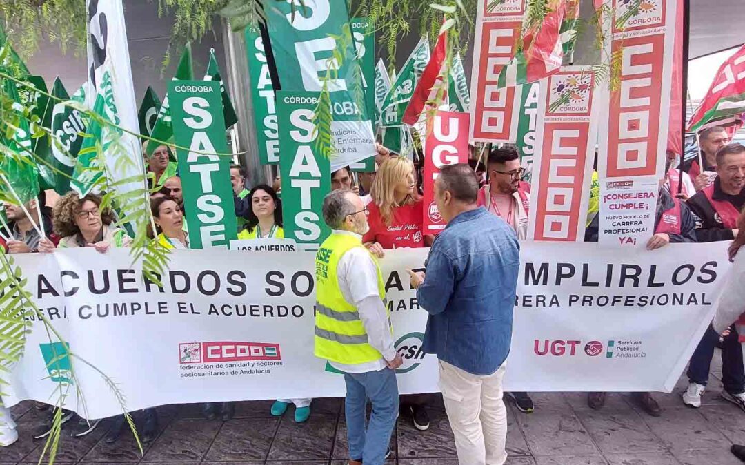 SATSE, CSIF, CCOO y UGT se manifiestan por el cumplimiento de acuerdos, la Bolsa del SAS, los contratos eventuales y la Carrera Profesional