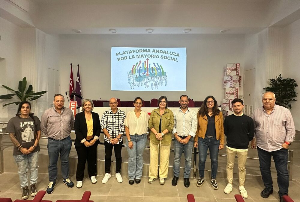 CCOO, PSOE e IU lanzan en Córdoba la Plataforma andaluza por la mayoría social