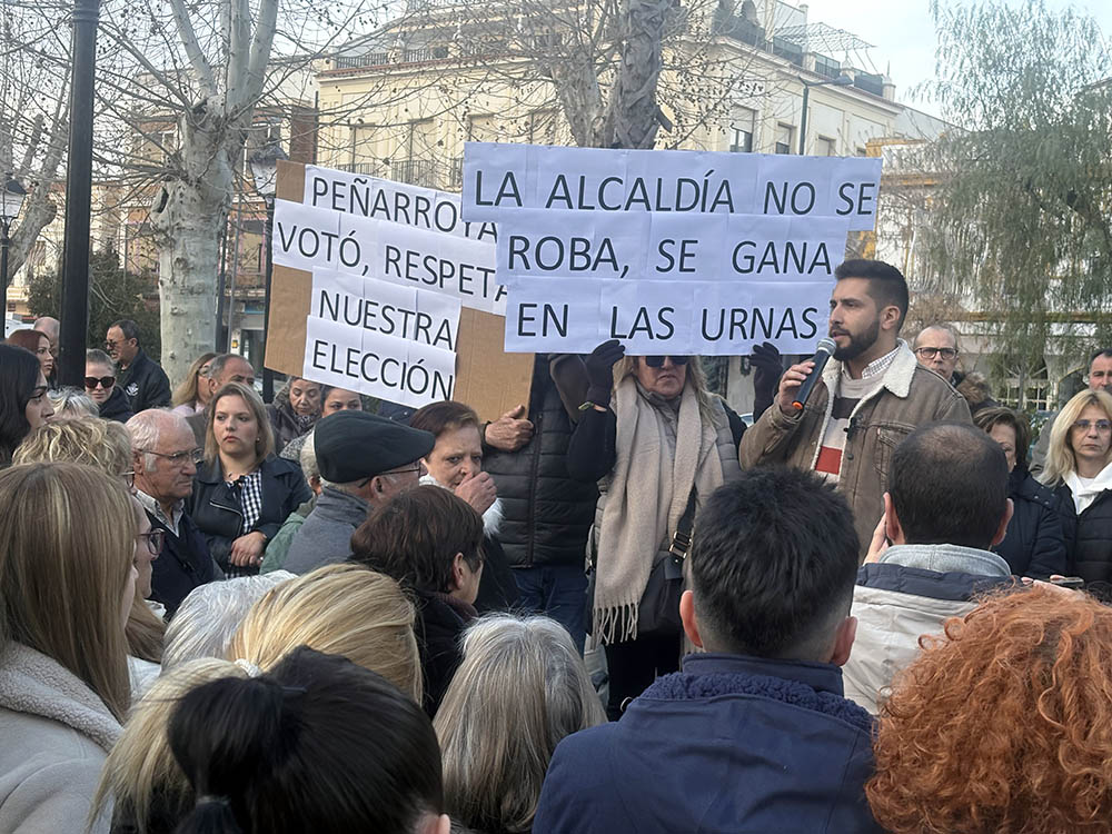 Protesta contra la moción de censura