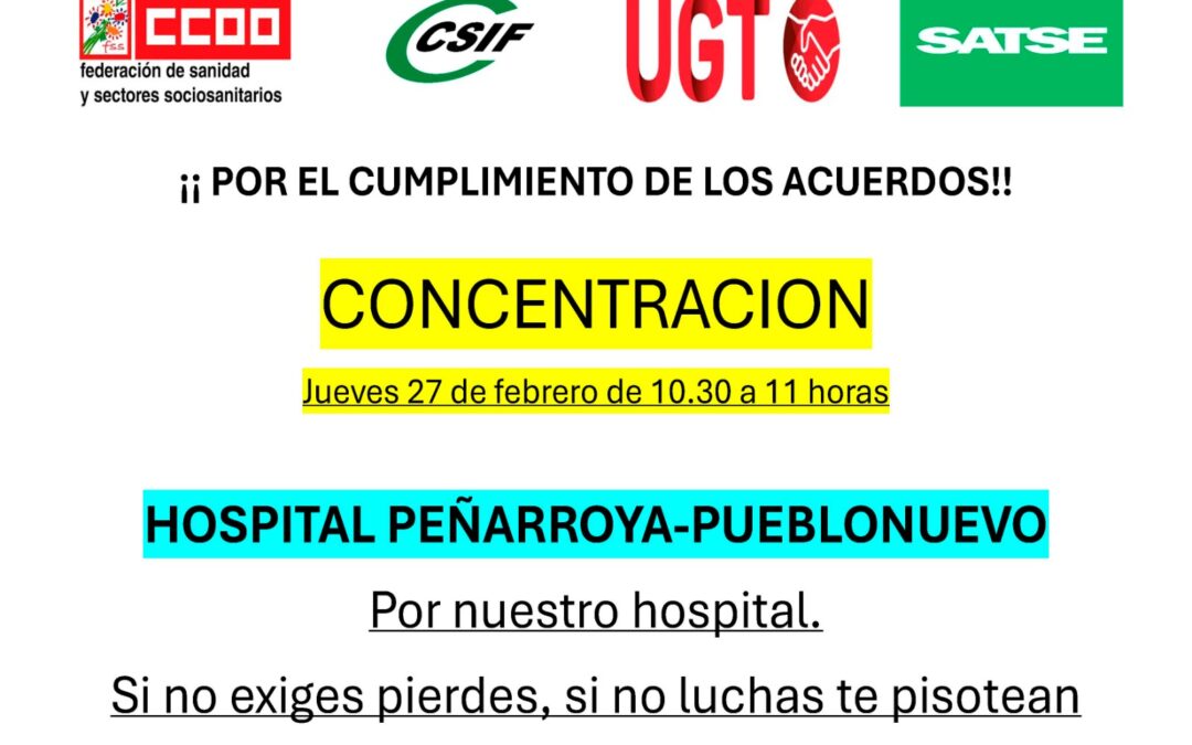 Concentración ciudadana comarcal en el Hospital del Valle del Guadiato: un grito por la dignidad sanitaria