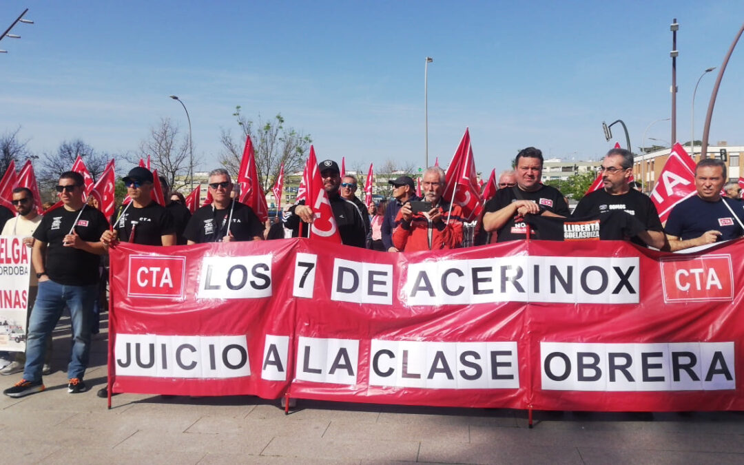 Gran manifestación en apoyo a los miembros del comité de huelga de Acerinox