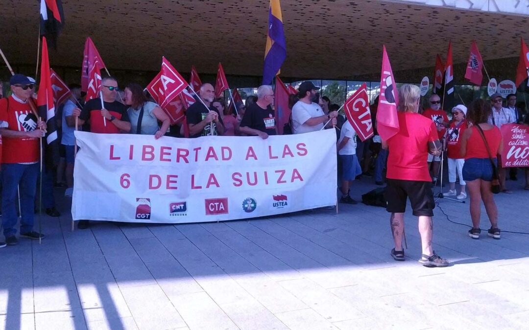 Sindicatos andaluces exigen libertad para las ‘Seis de la Suiza’ y absolución para trabajadores encausados en protestas laborales