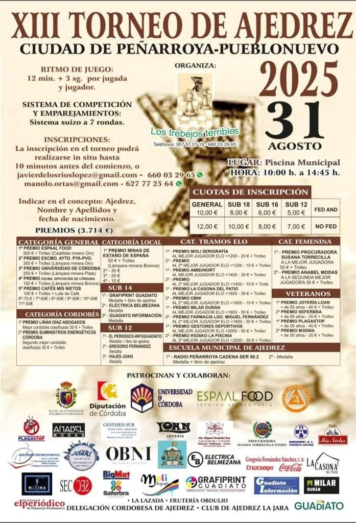 Ajedrez en Peñarroya Pueblonuevo