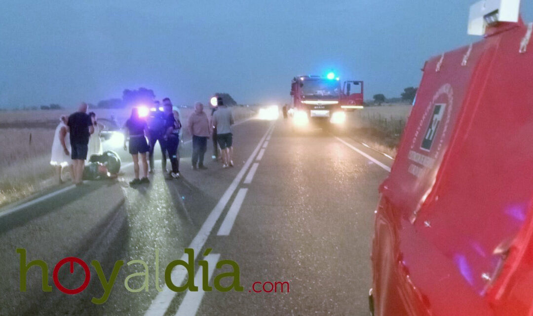 Un motorista evacuado al Hospital de Pozoblanco tras un choque lateral en la A-430
