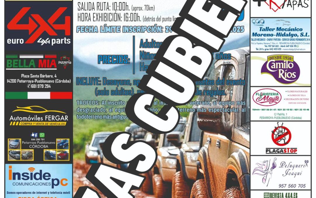 IX Ruta y Exhibición 4×4: plazas completas con 60 vehículos