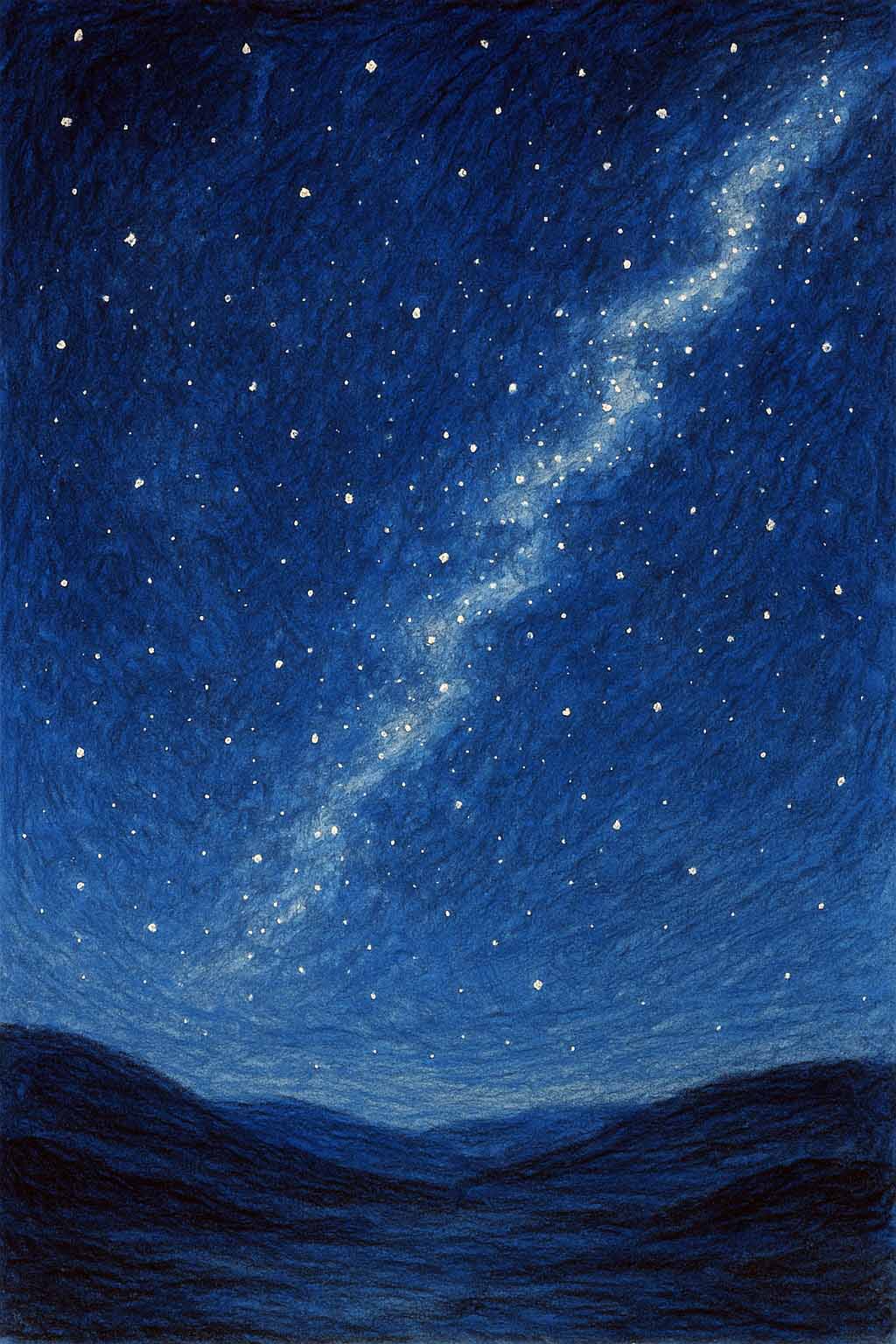 Un cielo estrellado, representando lo espiritual