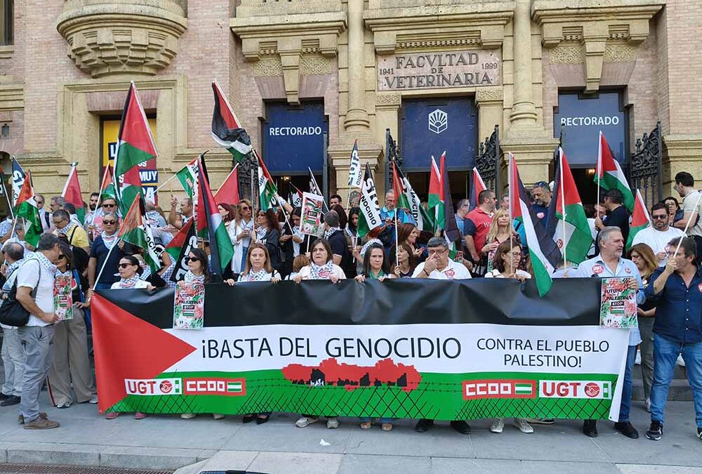 CCOO y UGT exigen un alto el fuego permanente y verificable en Gaza