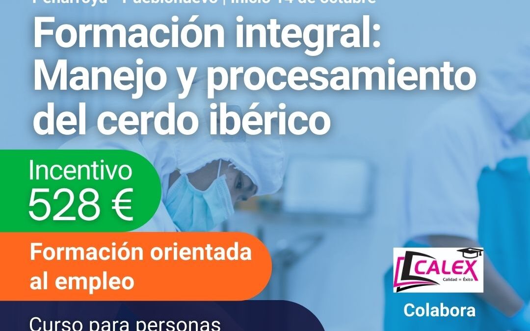 Curso gratuito sobre el manejo y procesamiento del cerdo ibérico en Peñarroya-Pueblonuevo