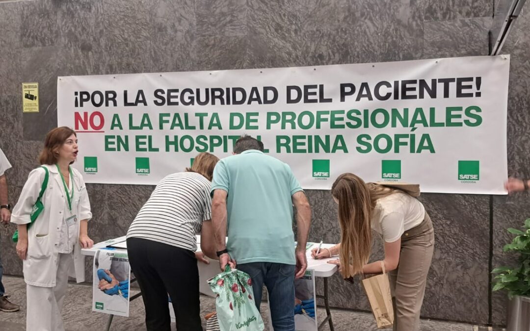 SATSE denuncia que una enfermera atiende hasta 18 pacientes en el Hospital Reina Sofía y exige 300 contrataciones más