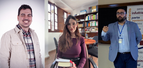 De izquierda a derecha Rafael Jurado, Marina Zamora y Antonio Manuel Merino