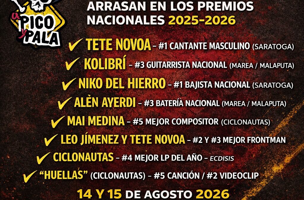 Los grupos del X Aniversario de A Pico y Pala arrasan en los premios nacionales