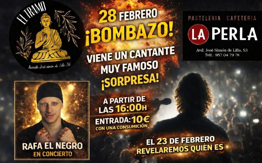 Rafa El Negro actuará el 28 de febrero con artista sorpresa en un evento organizado por La Perla