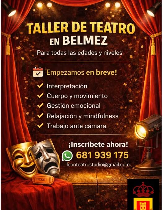 Belmez acogerá un taller de teatro abierto a todas las edades y niveles
