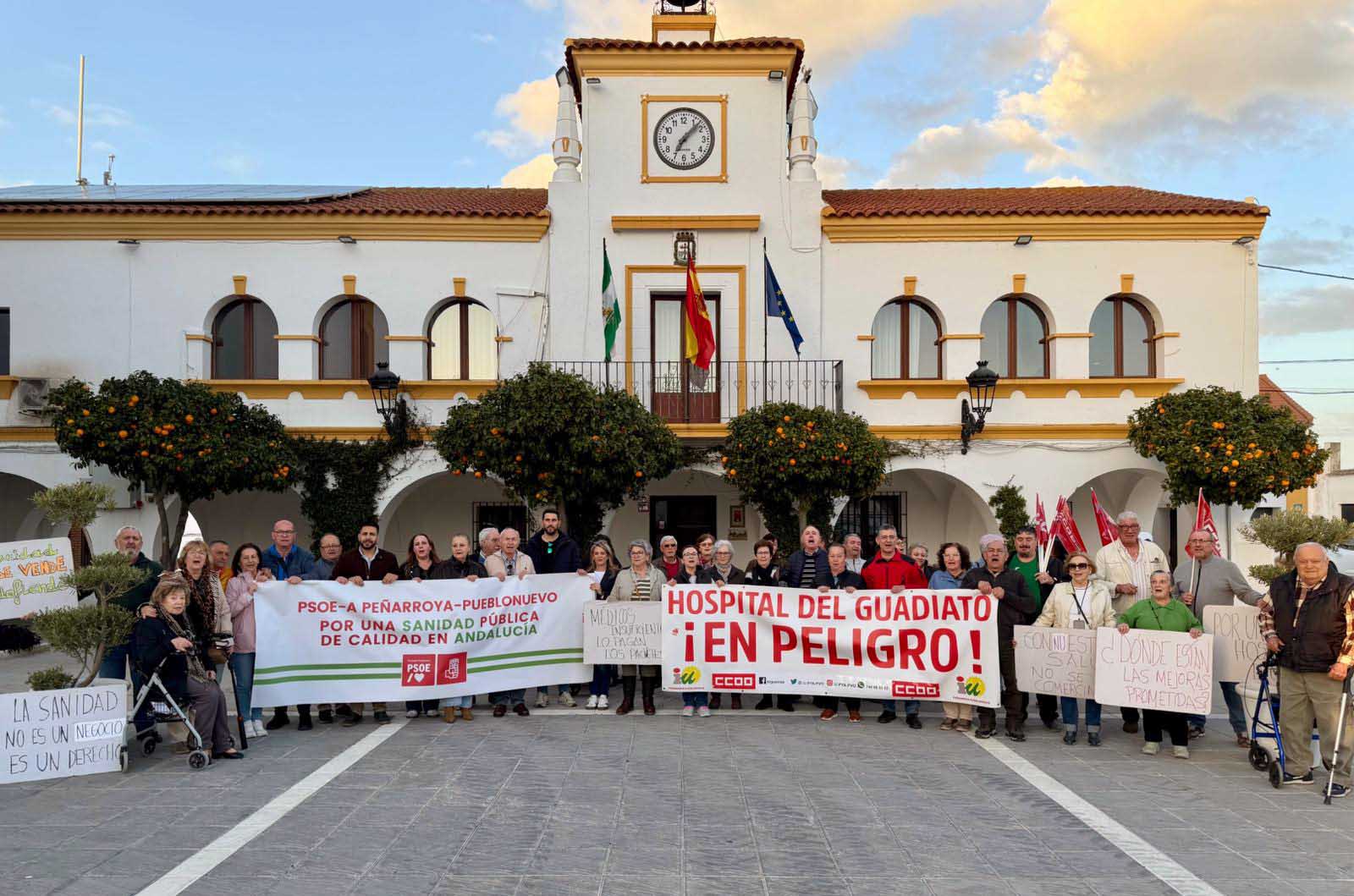 Valsequillo se suma a la defensa del hospital comarcal del Guadiato en una nueva concentración ciudadana