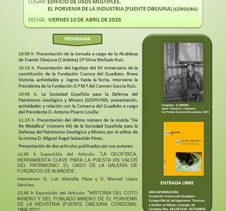 El Porvenir de la Industria acoge una jornada sobre patrimonio geológico y minero en el XV aniversario de la Fundación Cuenca del Guadiato