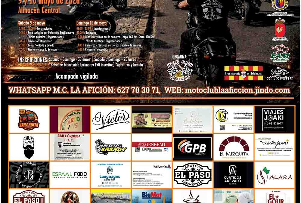 PEÑARROYA-PUEBLONUEVO ACOGE LA XX CONCENTRACIÓN MOTOTURÍSTICA CON AJUSTES EN SU UBICACIÓN