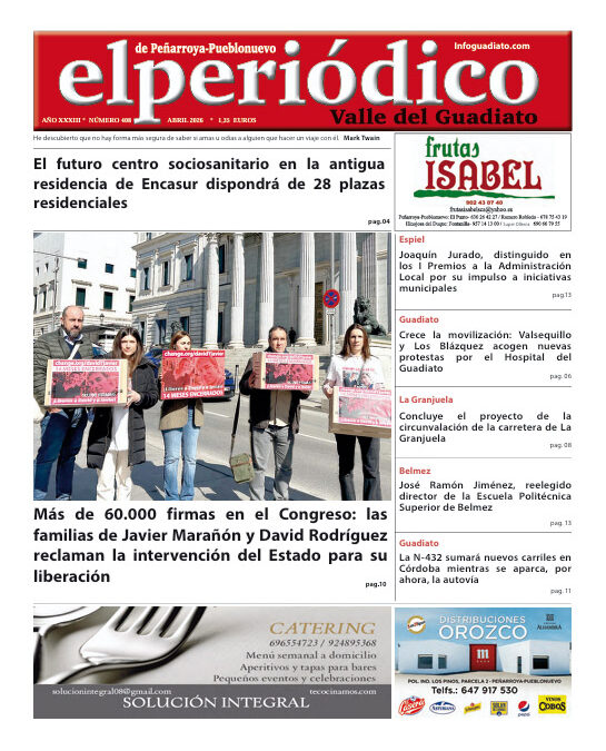 El Periódico del Valle del Guadiato: información de calidad, más cercano, más completo. Cada primer día de mes, ya en tu punto de venta.