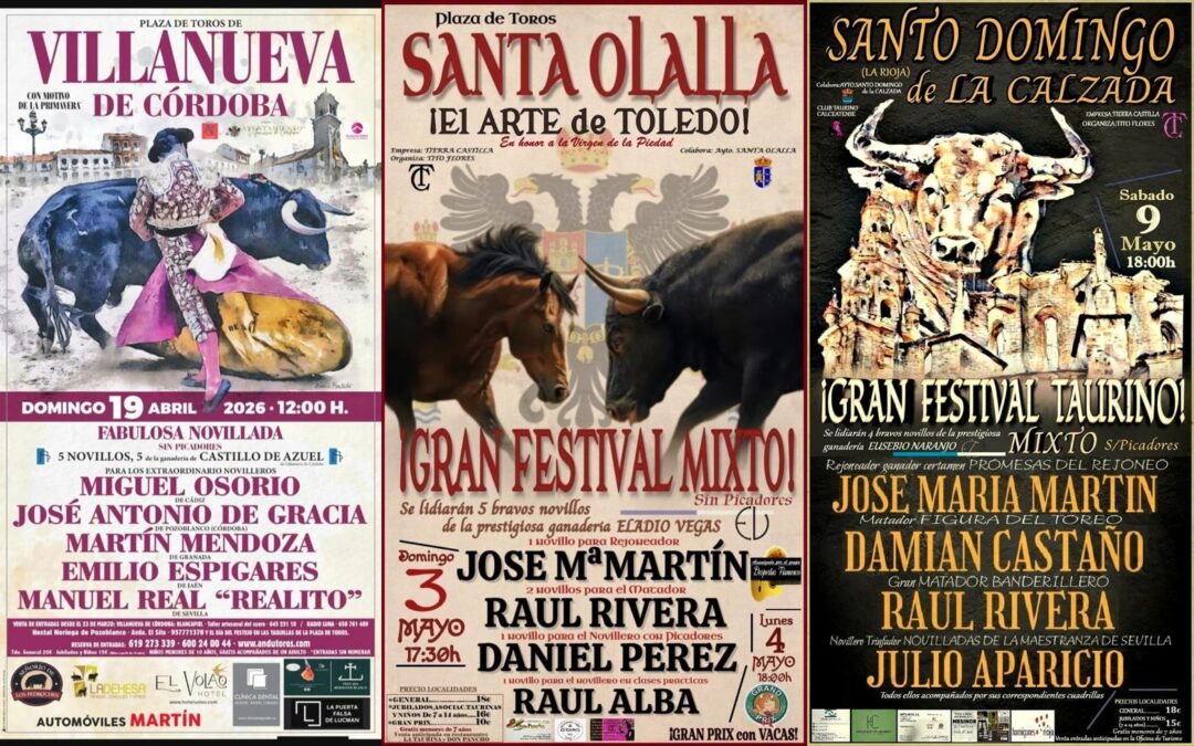 La tauromaquia toma impulso en primavera con tres festejos que combinan figuras y jóvenes promesas