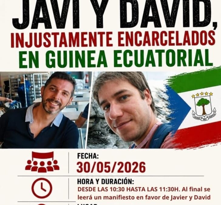 Peñarroya-Pueblonuevo acogerá una concentración por la liberación de Javi y David, encarcelados en Guinea Ecuatorial
