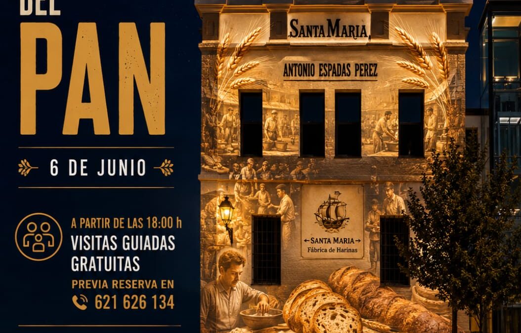 Peñarroya-Pueblonuevo celebra el Día Internacional del Pan con visitas guiadas y un espectáculo de videomapping en la antigua Fábrica de Harinas Santa María
