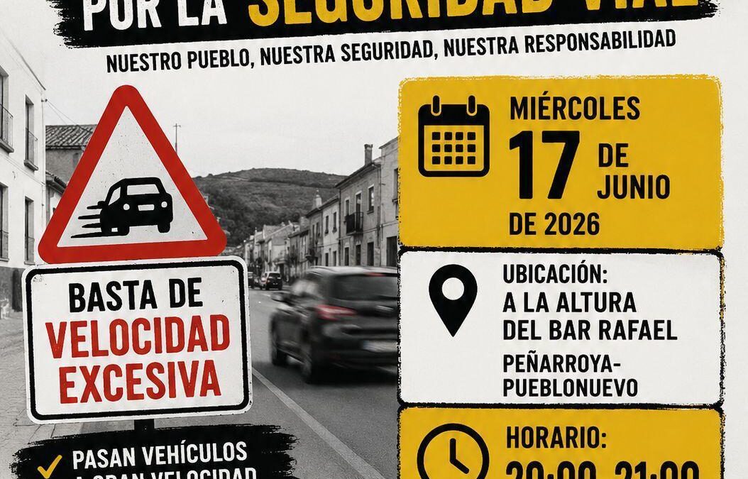 Nueva movilización vecinal en Peñarroya-Pueblonuevo ante la falta de soluciones al problema de la velocidad en la Avenida de Andalucía