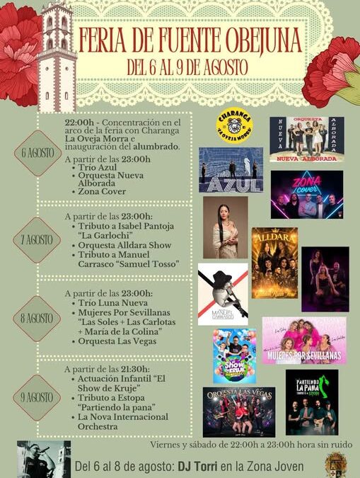 Fuente Obejuna se prepara para cuatro días de feria con música, espectáculos y actividades para todos los públicos