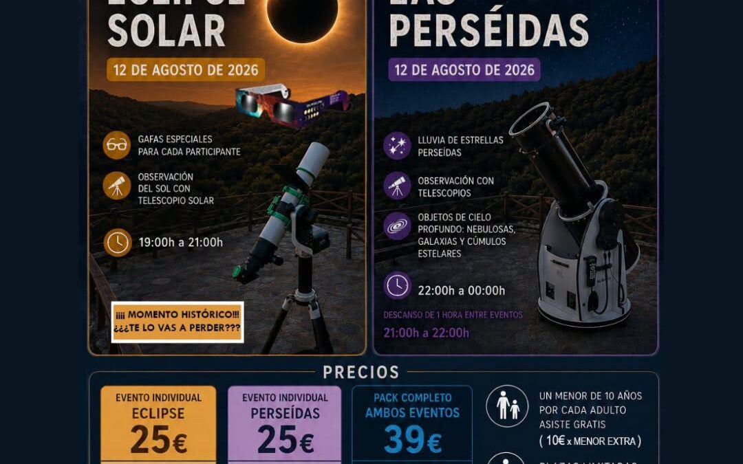 Villaharta Estelar propone una noche única con el eclipse solar y las Perseidas