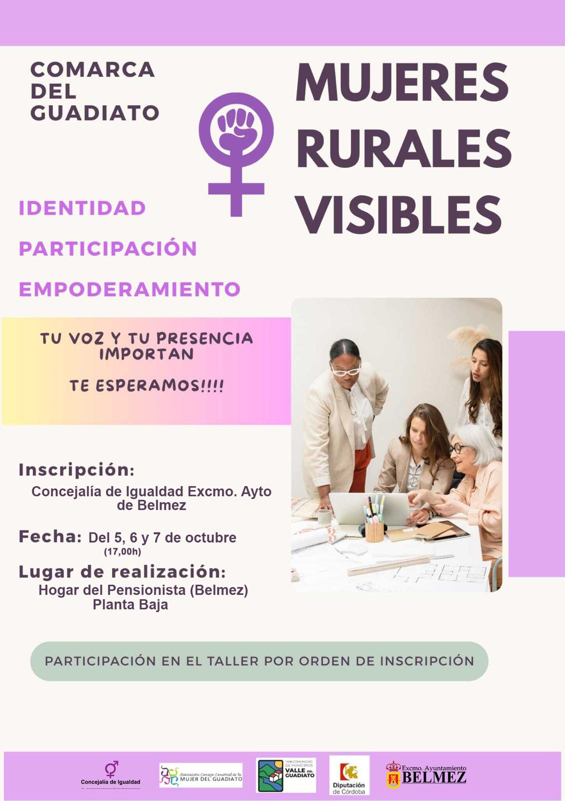 Belmez acogerá el taller «Mujeres Rurales Visibles» del 5 al 7 de octubre