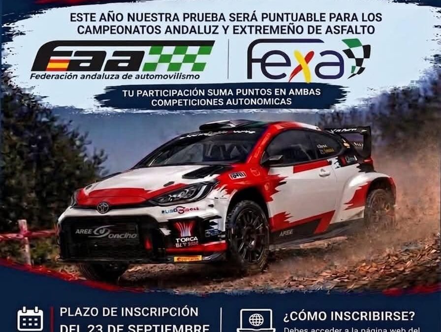 Abiertas las inscripciones para el V Rallye Valle del Guadiato, que puntuará en Andalucía y Extremadura