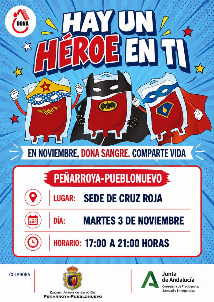 Peñarroya-Pueblonuevo acoge una nueva jornada de donación de sangre el 3 de noviembre