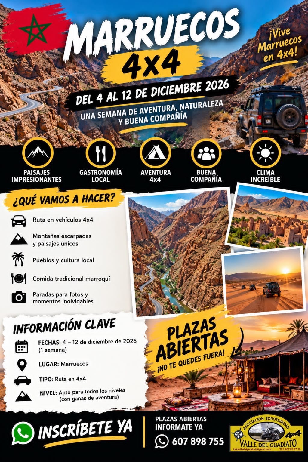 La Asociación Todoterreno Valle del Guadiato prepara una ruta por Marruecos del 4 al 12 de diciembre
