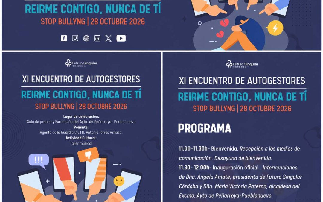 Peñarroya-Pueblonuevo acoge el XI Encuentro de Autogestores de Futuro Singular Córdoba centrado en la prevención del bullying.