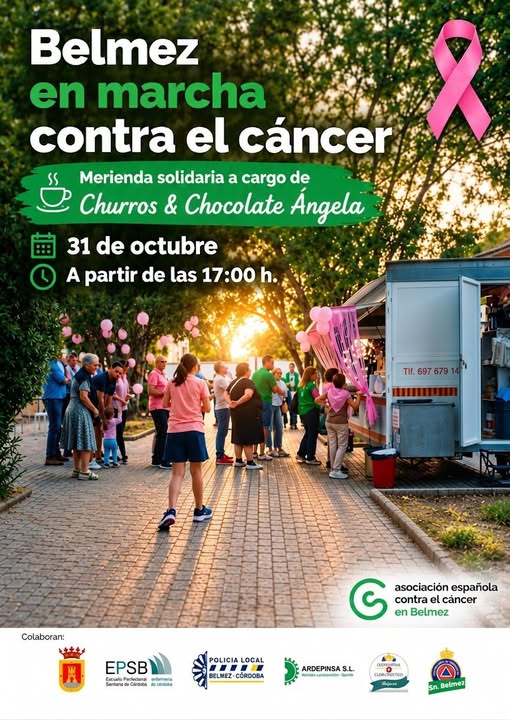 Belmez celebrará una merienda solidaria contra el cáncer de mama el 31 de octubre