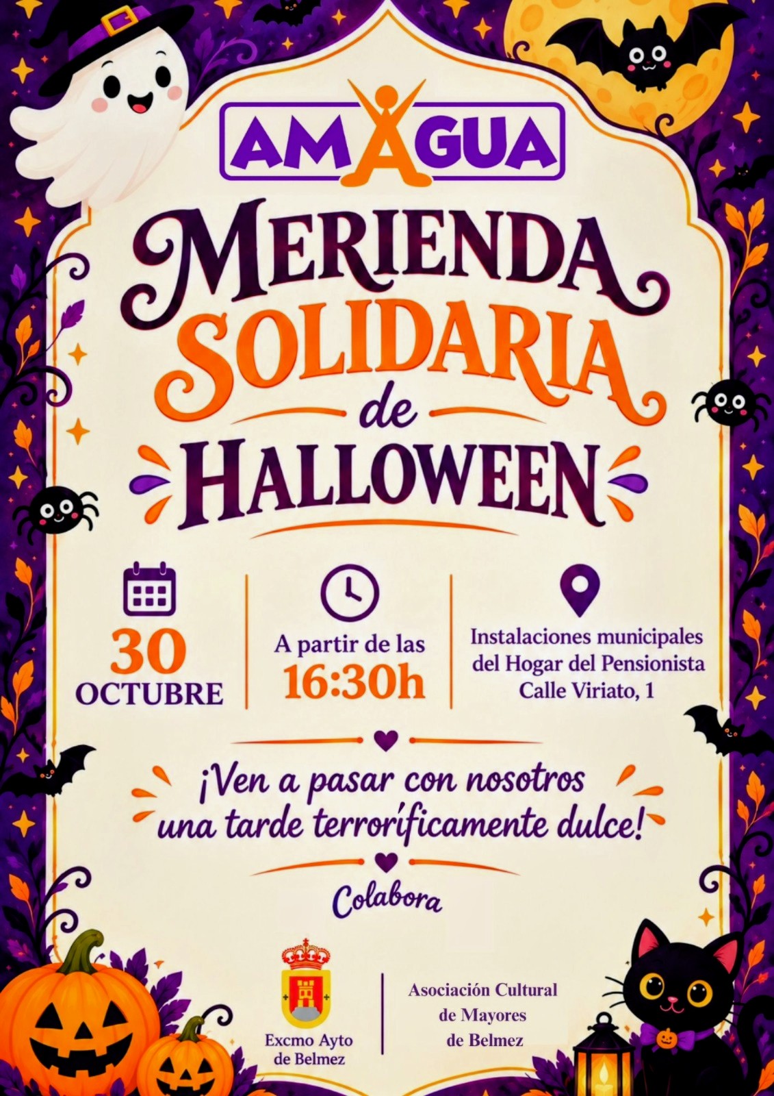 AMAGUA celebra en Belmez una merienda solidaria de Halloween el 30 de octubre