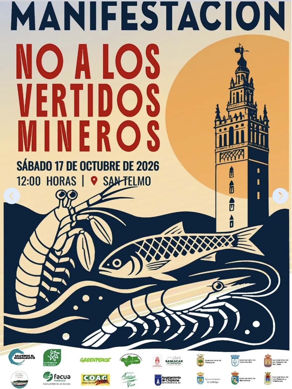 El Partido Verde exige el fin de los vertidos tóxicos al Guadalquivir y llama a la movilización el 17 de octubre en Sevilla