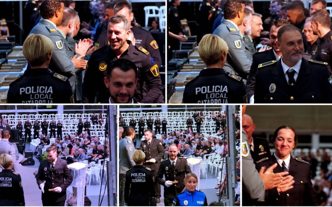 Catarroja reconoce la ayuda de los policías del Guadiato tras la dana
