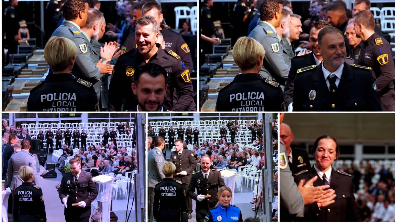 Catarroja reconoce la ayuda de los policías del Guadiato tras la dana