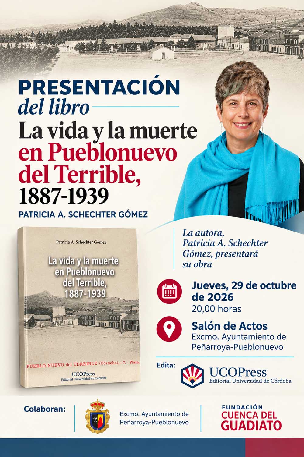 Patricia A. Schechter Gómez presenta su libro sobre la historia de Pueblonuevo del Terrible