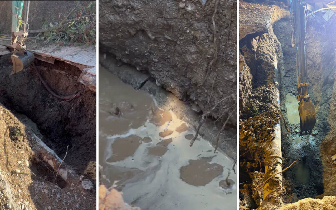 Una rotura en la tubería general afecta al abastecimiento de agua en Peñarroya-Pueblonuevo