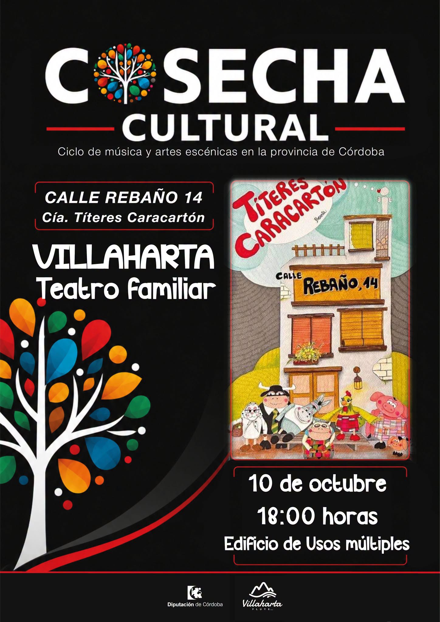 Villaharta acogerá el teatro familiar «Calle Rebaño 14» el próximo 10 de octubre